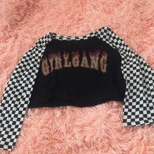" girl gang" crop top